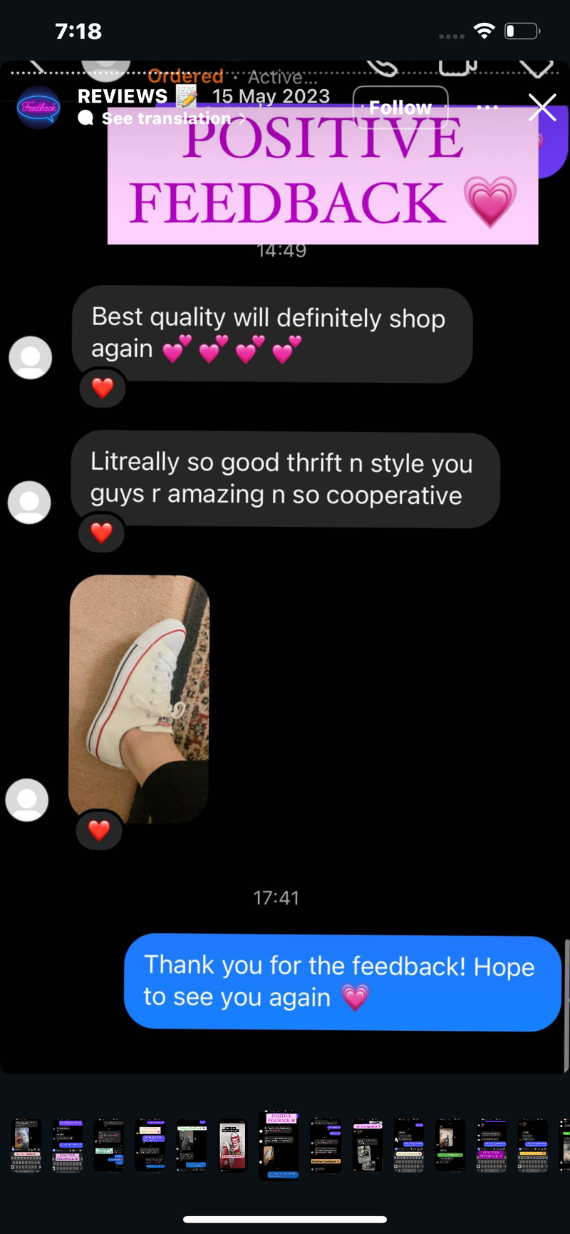 WhatsApp customer review 3